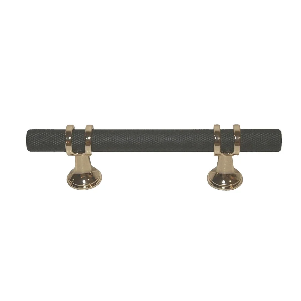 Pack Knurled Black Cabinet Pulls Kitchen 3